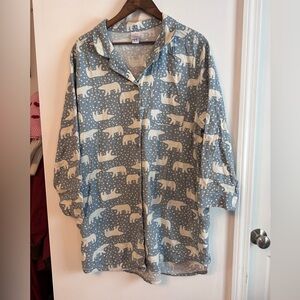 Women's Hanna Andersson Holiday Flannel Nightshirt - Polar Bears